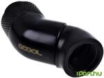 Alphacool 17250 Eiszapfen angled adaptor double-45° rotatable G1/4 outer thread to G1/4 inner thread - fekete (17250)