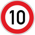  Indicator limita 10km/h, 600mm, folie RA2 [4251783606217] (4251783606217)