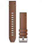 Garmin Marq óraszíj 22mm barna olasz bőr ezüst csat (QuickFit) (010-12738-04)