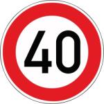  Indicator limita 40km/h, 600mm, folie RA2 [4251783606231] (4251783606231)
