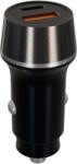 AVAX CC304B CARLY 38W Autós töltő USB A (QC)+Type C (PD 3.0) fekete (CC304B)