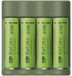 GP Batteries USB Everyday B421 Akkutöltő + 4db 2600mAh AA elem sötétzöld (B52427U)