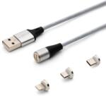 SAVIO USB Lightning + Micro USB + USB Type C Átalakító Ezüst 1m CL-153 (CL-153)