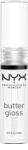 NYX Cosmetics Butter Gloss 54 Gloss Clear szájfény, 8 ml
