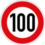  Indicator limita 100km/h, 600mm, folie RA1 [4251783602837] (4251783602837)