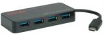 Roline USB 3.2 Gen 1 Hub 4 Ports Type C connection cable with Power Supply (14.02.5035)