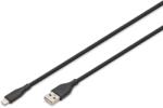 ASSMANN USB Lightning Töltő/adat Fekete 1m AK-600108-010-S (AK-600108-010-S)