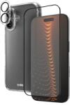 SBS D3O technológiás készlet iPhone 16-hoz - tok + üvegfólia a képernyőre és kamerára - átlátszó tok