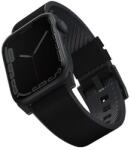 UNIQ Straden vízálló bőr Apple Watch szíj 49/45/44/42MM fekete (UNIQ 45MM STRABLK)