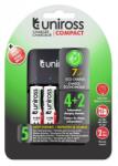 Uniross Compact töltő + 4xAA2100 Hybrio akkumulátor (UCU004A)