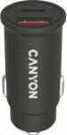 CANYON Autós töltő 1x USB 1xUSB-C PD 30W fekete (CCA20B03)