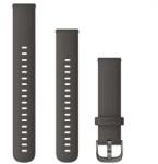 Garmin Venu 2S óraszíj 18 mm sötétszürke szilikon szürke csat (Quick Release) (010-12932-0E)