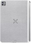 PITAKA MagEZ Pro Case Műanyag hátlap töltőtok PitaFlow vezeték nélküli töltővel Apple iPad Pro 11 (2020 / 2021 / 2022) fehér