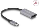 Delock USB 3.1 Type C HDMI 2.1 Átalakító Szürke-Fekete 15cm 60020 (60020)