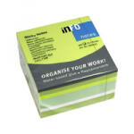 Info Notes Jegyzettömb öntapadó, 75x75mm, 450lap, intenzív zöld árnyalatok (5654-61) (5654-61)