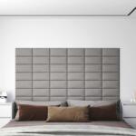 vidaXL Panouri de perete 12 buc. gri deschis 30x15 cm textil 0, 54 m2 (343761)