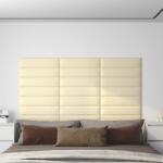 vidaXL Panouri perete 12 buc. crem 60x15 cm piele ecologică 1, 08 m2 (343828)