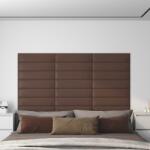 vidaXL Panouri perete 12 buc. maro 60x15 cm, piele ecologică, 1, 08 m2 (343833)