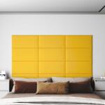 vidaXL Panouri de perete 12 buc. galben 60x30 cm catifea 2, 16 m2 (343869)