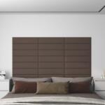 vidaXL Panouri de perete, 12 buc. , taupe, 60x15 cm, textil, 1, 08 m2 (343823)