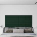 vidaXL Panouri de perete 12 buc. verde închis 90x15 cm textil 1, 62 m2 (344098)