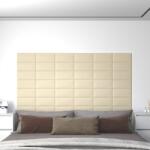 vidaXL Panouri de perete 12 buc. crem 30x15 cm piele ecologică 0, 54 m2 (343772)