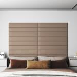 vidaXL Panouri de perete 12 buc. cappuccino 90x15 cm piele eco 1, 62 m2 (343887)