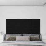 vidaXL Panouri de perete 12 buc. negru 90x15 cm textil 1, 62 m2 (344101)