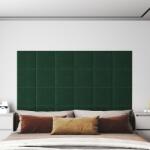 vidaXL Panouri de perete 12 buc. verde închis 30x30 cm textil 1, 08 m2 (343793)