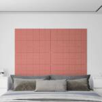 vidaXL Panouri de perete 12 buc. roz 90x30 cm catifea 3, 24 m2 (344129)