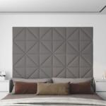 vidaXL Panouri de perete 12 buc. gri deschis 30x30 cm textil 0, 54 m2 (343929)