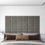 vidaXL Panouri de perete 12 buc. gri deschis 30x15 cm catifea 0, 54 m2 (343779)