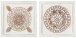 vidaXL Panouri de perete sculptate manual, 2 buc. , 40x40x1, 5 cm, MDF (321659)