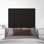 vidaXL Panouri de perete 12 buc. negru 30x30 cm catifea 1, 08m2 (344047)
