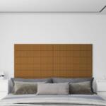 vidaXL Panouri de perete 12 buc. maro 90x15 cm catifea 1, 62 m2 (344112)