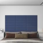 vidaXL Panouri de perete, 12 buc. , albastru, 60x15 cm, textil, 1, 08 m2 (343826)
