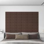 vidaXL Panouri de perete 12 buc. maro 30x15 cm piele ecologică 0, 54 m2 (343973)