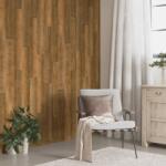 vidaXL Panouri de perete aspect lemn, maro, 4, 12 m2, PVC (3189144)