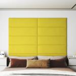 vidaXL Panouri de perete 12 buc. galben deschis 90x30cm textil 3, 24 m2 (343909)