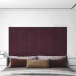 vidaXL Panouri de perete 12 buc. violet 30x15 cm textil 0, 54 m2 (343766)