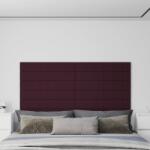 vidaXL Panouri de perete 12 buc. violet 90x15 cm textil 1, 62 m2 (344099)