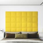 vidaXL Panouri de perete 12 buc. galben deschis 30x30 cm textil 1, 08m2 (343965)