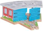 Bigjigs Toys fűtőház három beállóval (BJT119)