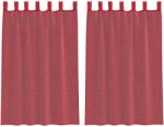 vidaXL 2 db borvörös voile függönyök rúd zsebekkel 0.25 kg 4102247 4102247 (4102247)