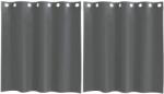 vidaXL 2 db sötétszürke fátyolfüggönyök rojtokkal 140x140 cm 4102077 (4102077)
