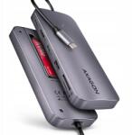 AXAGON HMC-6GM2 Usb 10Gbps hub Usb-a Usb-c Hdmi M. 2 SD/mSD Pd 100W Usb-c Pr (HMC-6GM2)