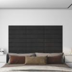 vidaXL 12 db fekete bársony fali panel 60 x 15 cm 1, 08 m2 (343840)