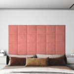 vidaXL 12 db rózsaszín bársony fali panel 30 x 30 cm 1, 08 m2 (343810)