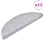 vidaXL 30 db világosszürke lépcsőszőnyeg 56x17x3 cm (3365736)