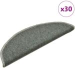 vidaXL 30 db sötétzöld lépcsőszőnyeg 56x17x3 cm (3365741)